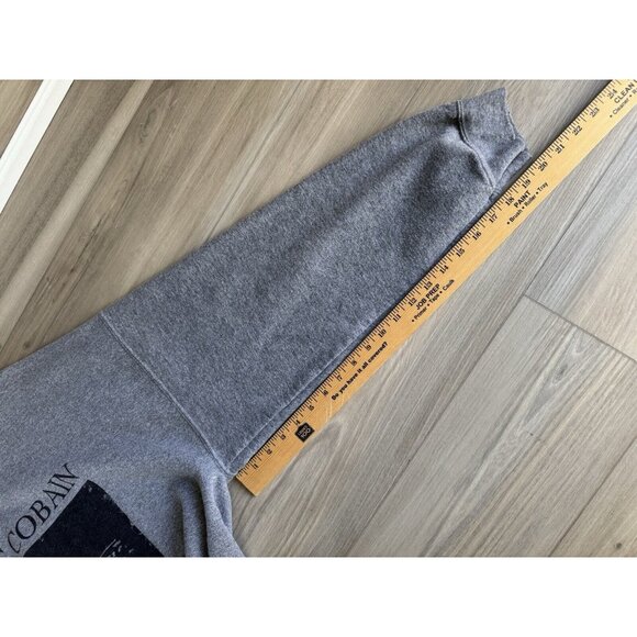 RARE Kurt Cobain Nirvana Grunge‎ Gray Pullover Sweatshirt MTV Unplugged Size XL - Picture 7 of 9